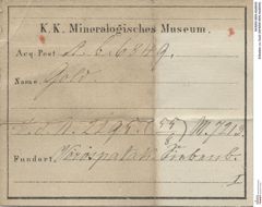 Etiketten zu Gold (NHMW-MIN-Ab6849)